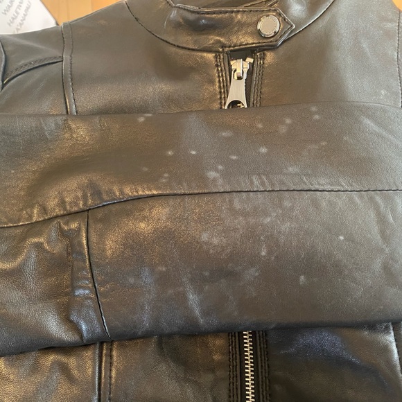 Andrew Marc Kylie Leather Racer Jacket - Picture 7 of 8